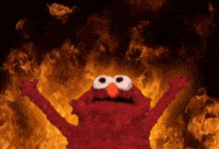 Fire Elmo (Animated) meme template