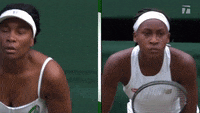 venus williams coco gauff GIF by Tennis Channel (Animated) meme template