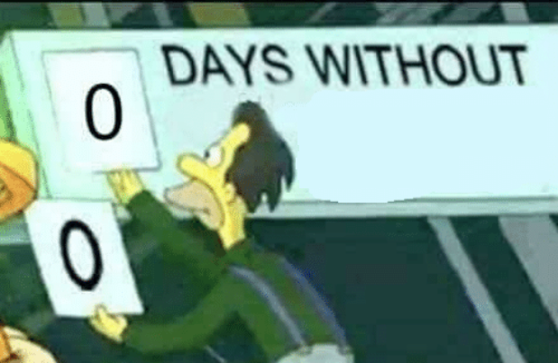 0 days without (Lenny, Simpsons) meme template