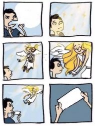 "Angel Tumblr" Version #2 meme template