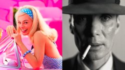 Barbie vs Oppenheimer meme template