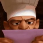 Chef Skinner Reading a Letter meme template