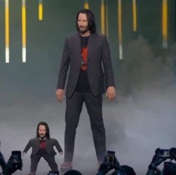 Keanu and Mini Keanu meme template