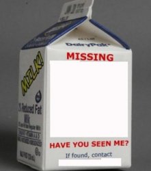 Milk carton meme template