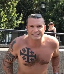 Pete Hegseth Tattoo meme template