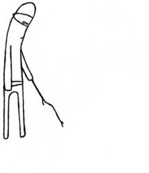 Poke with stick meme template