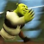 Shrek running meme template