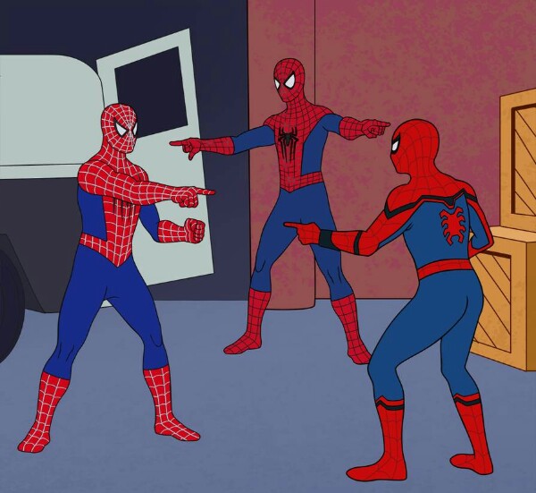 Spider Man Triple meme template