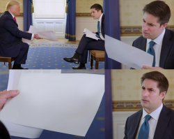 Trump interview meme template