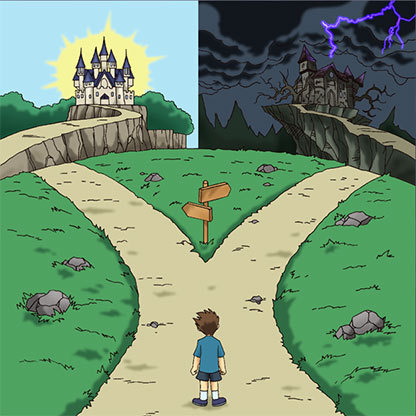 Two Paths meme template