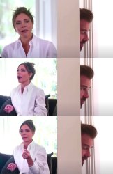 Victoria David Beckham Be Honest meme template