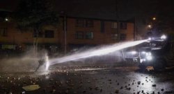 Water cannon shield meme template